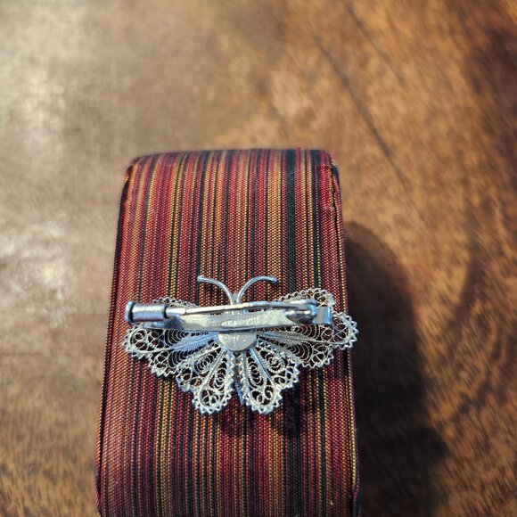antique silver butterfly brooch - Picture 2 of 3